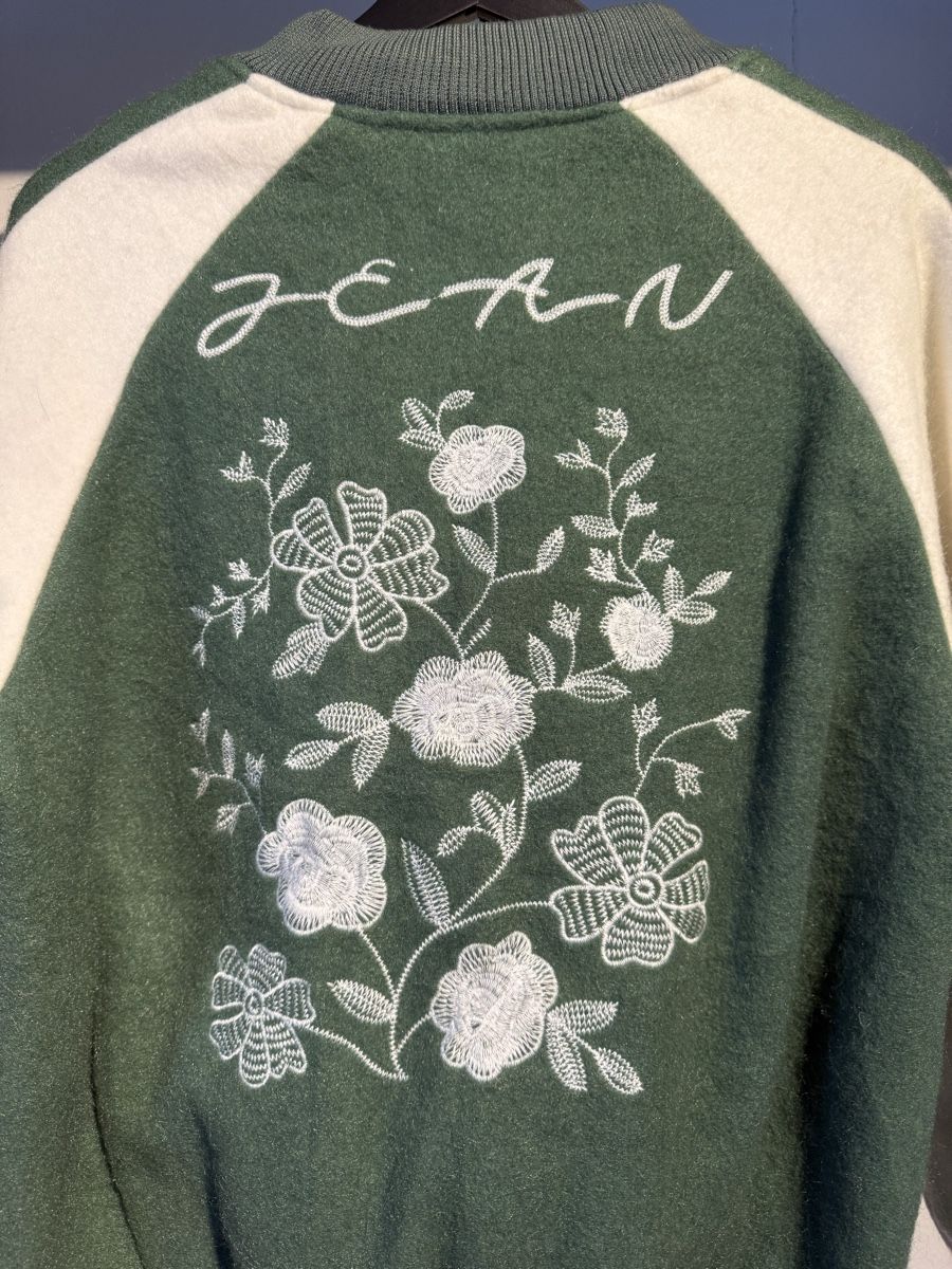 Vestes: Stylish Green Wool Bomber Jacket – D'occasion à St. Gallen par trxcy 3
