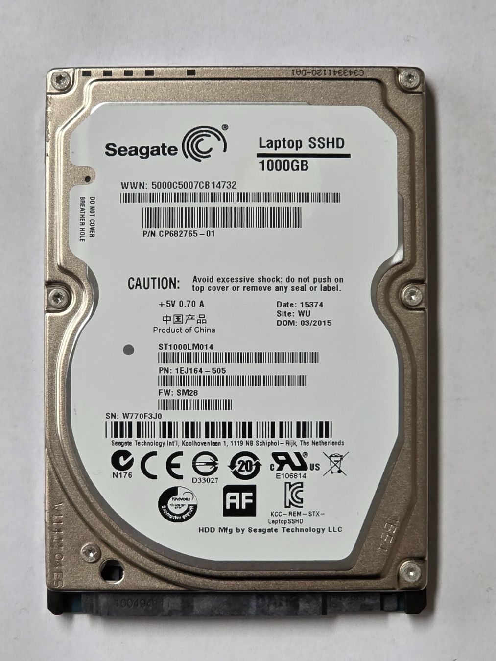 Seagate Dischi rigidi: Seagate 1 TB HDD Laptop Festplatte – Usato da Mels venduto da Zeppelin08