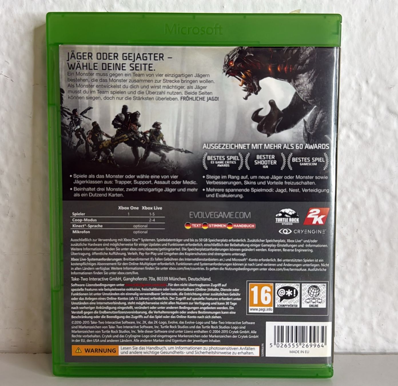 Spiele: Evolve Spiel Xbox One  – Gebraucht aus Ehrendingen von lax21 1