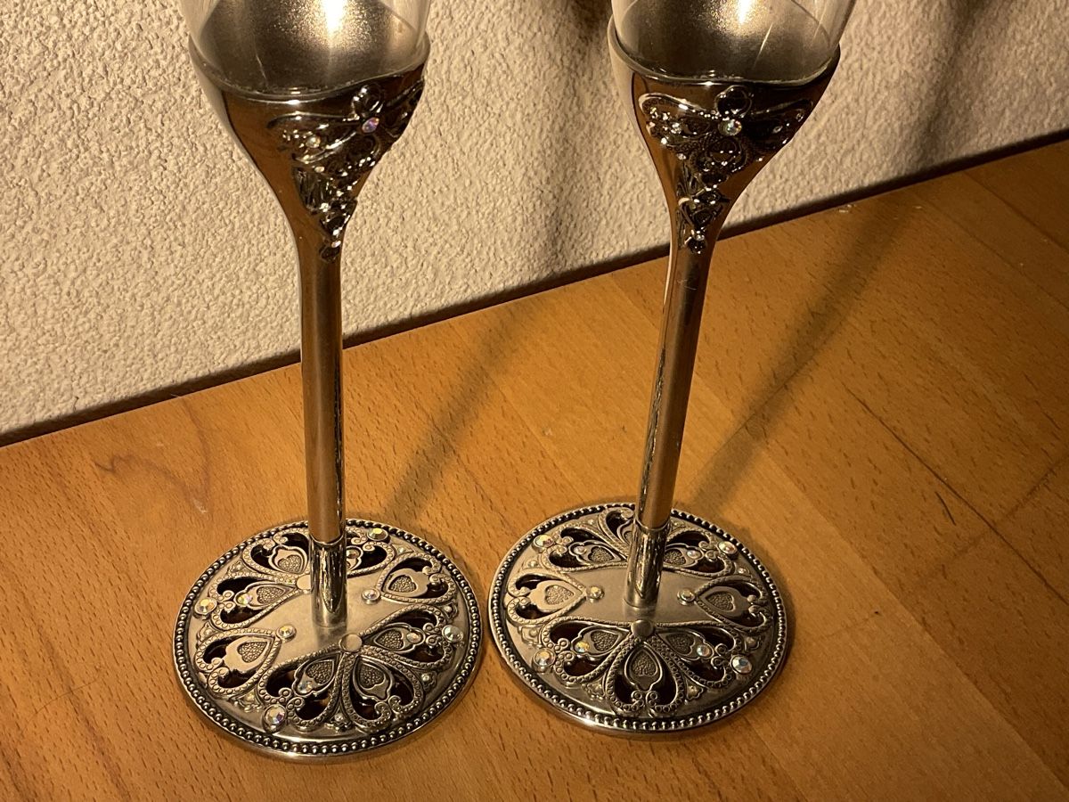 Gläser: 2 flûtes à champagne en cristal THINGS REMEMBERED – Gebraucht aus Bulle von Zaman66 3