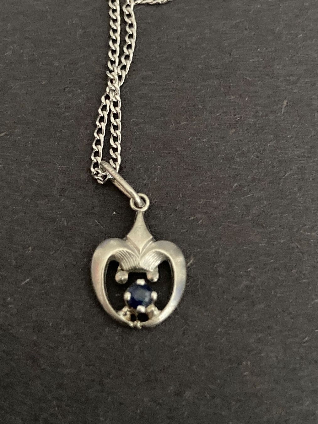 Anhänger: Stylisch Silber Anhänger mit Blauem Stein – Gebraucht aus Laufen von Futuremarket 4