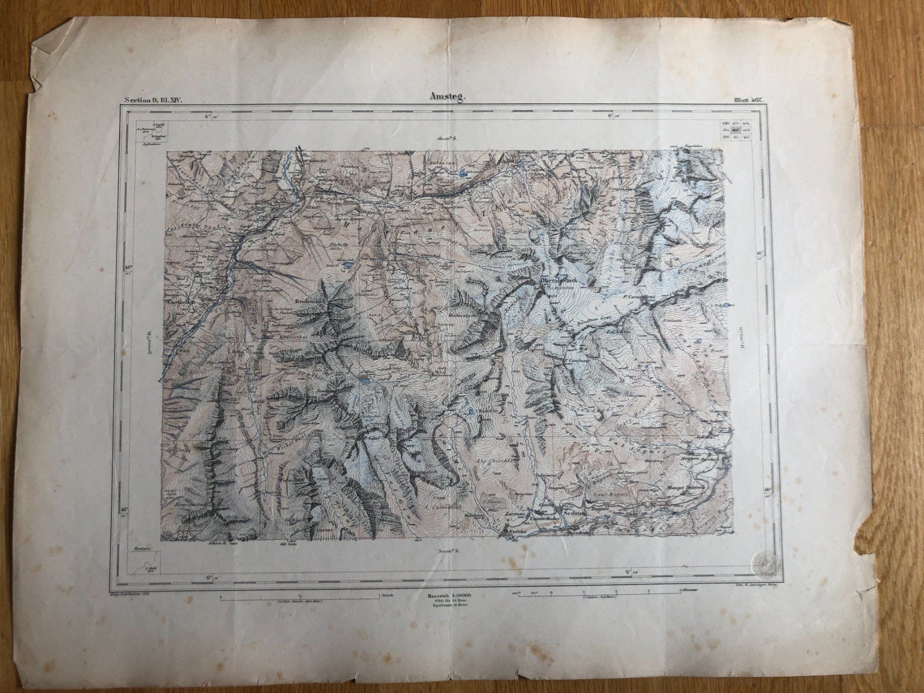 Cartine & Atlanti: Siegfriedatlas Bl. 407: Amsteg – Usato da Zürich venduto da allp