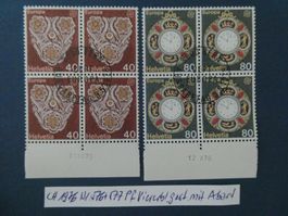 CH 1976 Nr. 576+577Pf gest. Viererblöcke, Abart