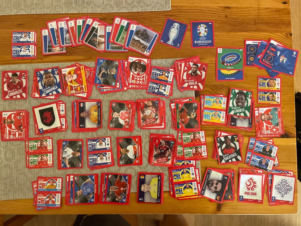 TOPPS EURO 24 - 281 rote Sticker STICKER/Doppelte ALLE TEAMS (Neu ...