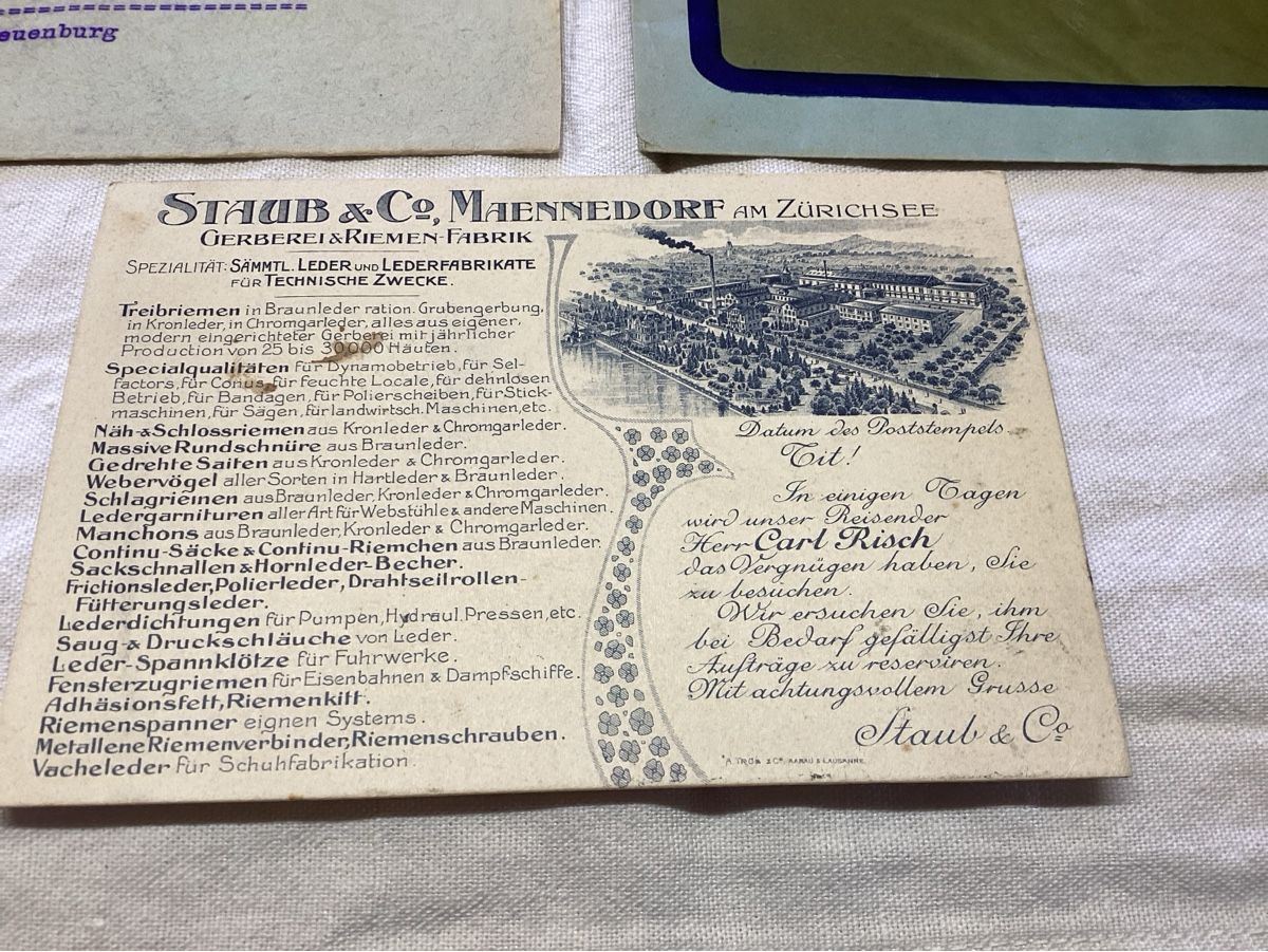 Cartoline postali: Maennedorf 3 documents commerciaux 1916-1917 – Usato da Luc (Ayent) venduto da Rebouille 3