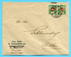 Brief Suhr 1928 - Portofreiheit Nr. 555 - Aarg. VereinSchutz