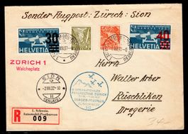 CH - Flugpost - Sonderflug - SF 37.3a - BF mit F23 & F24