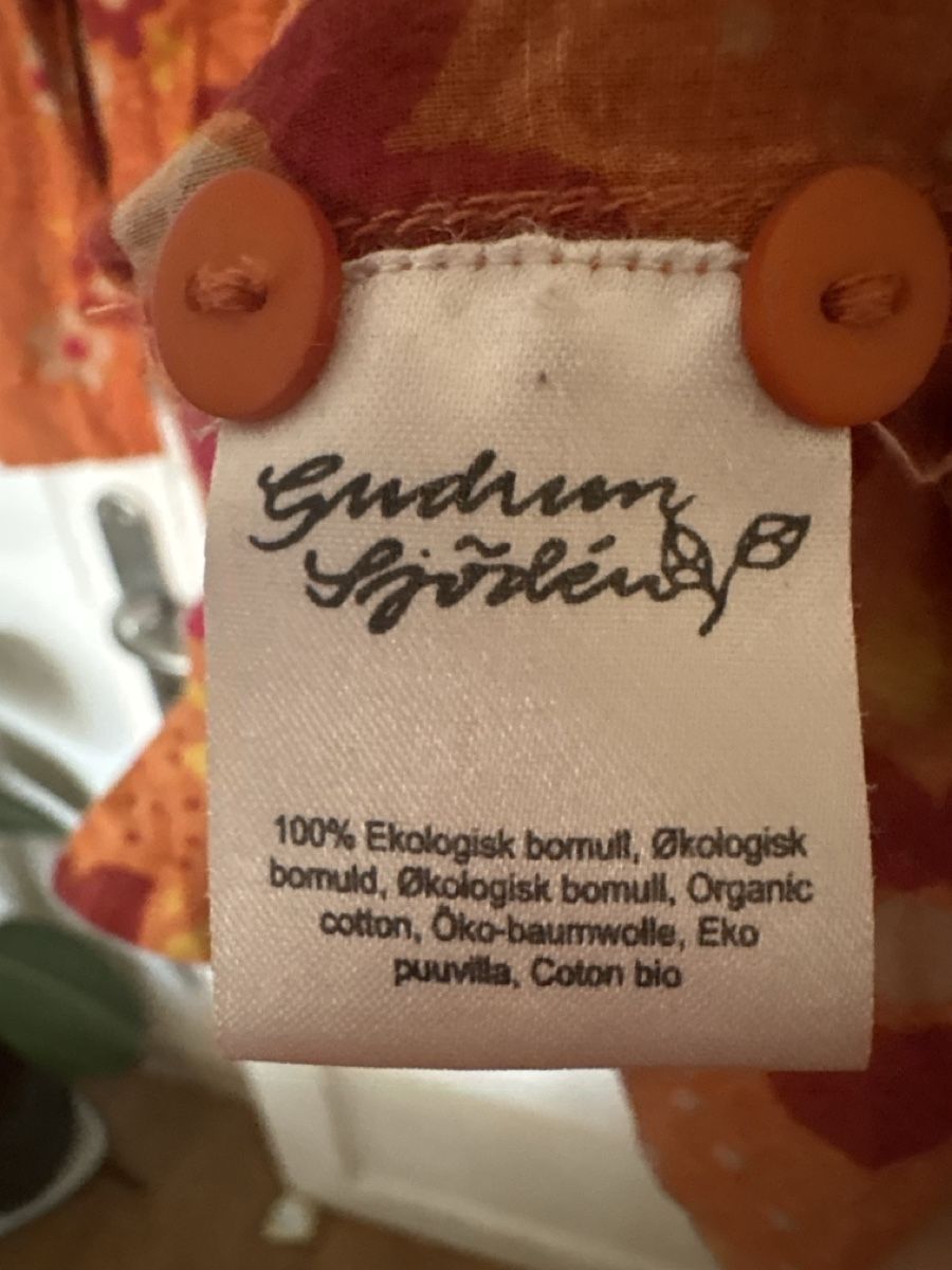 Gudrun Sjöden Tuniche: Gudrun Sjödén Tunika Blumenmuster Orange XL – Usato da Affoltern am Albis venduto da Cmara 4