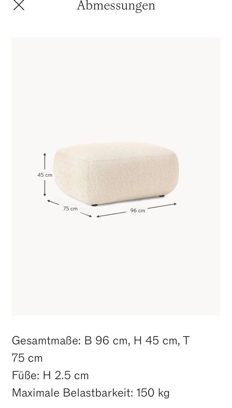 Westwing Divani: Westwing Sofia Modul-Sofa Bouclé 4-Sitzer gebraucht – Usato da Stäfa venduto da ker_9bcz 3