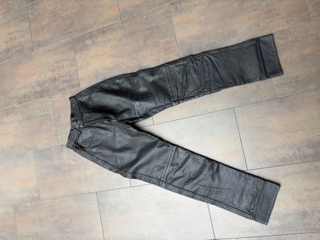 Motorrad Lederhose Schwarz Grösse ca.GR.38(GR.36 Bundweite)