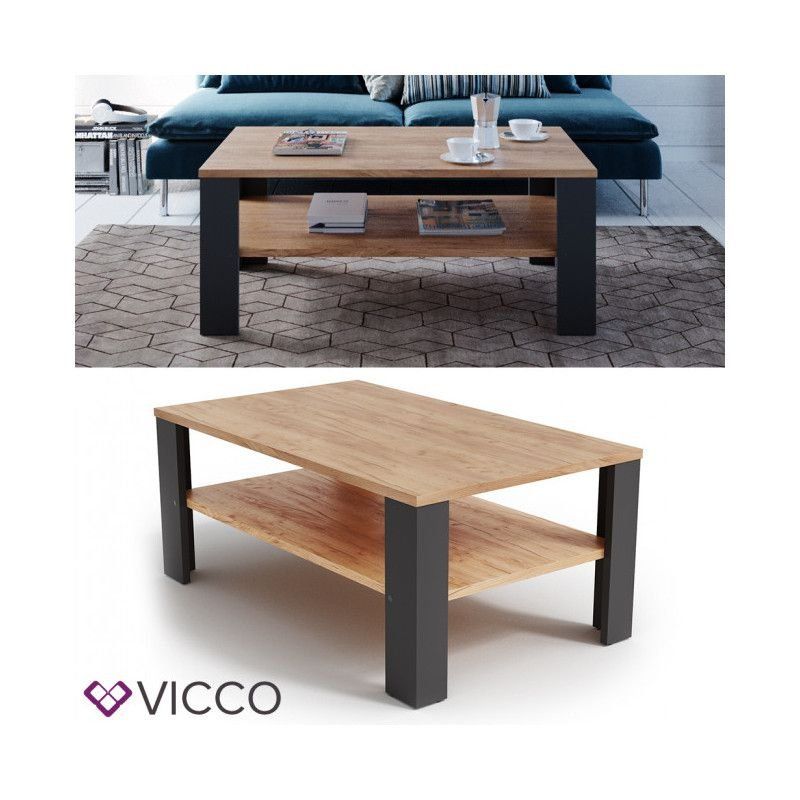 Tavoli: Couchtisch Beistelltisch - Anthrazit/Sandeiche - Sofatisch – Nuovo e nell'imballaggio originale da Wallenwil venduto da toesstal-vertrieb 2