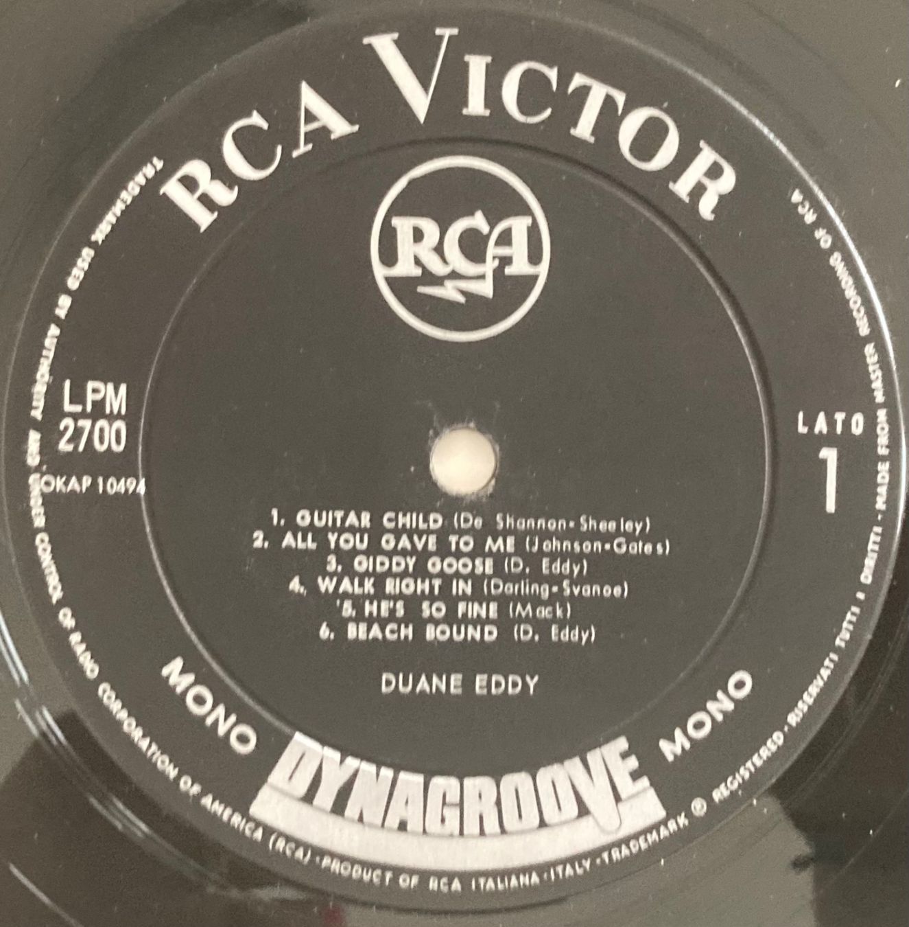 Schallplatten: DUANE EDDY - CHITARRA URAGANO – Gebraucht aus Poliez-Pittet von Newtown-Records 2