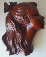 Vintage Cortendorf Wandmaske No. 3431, Frauenkopf, um 1960