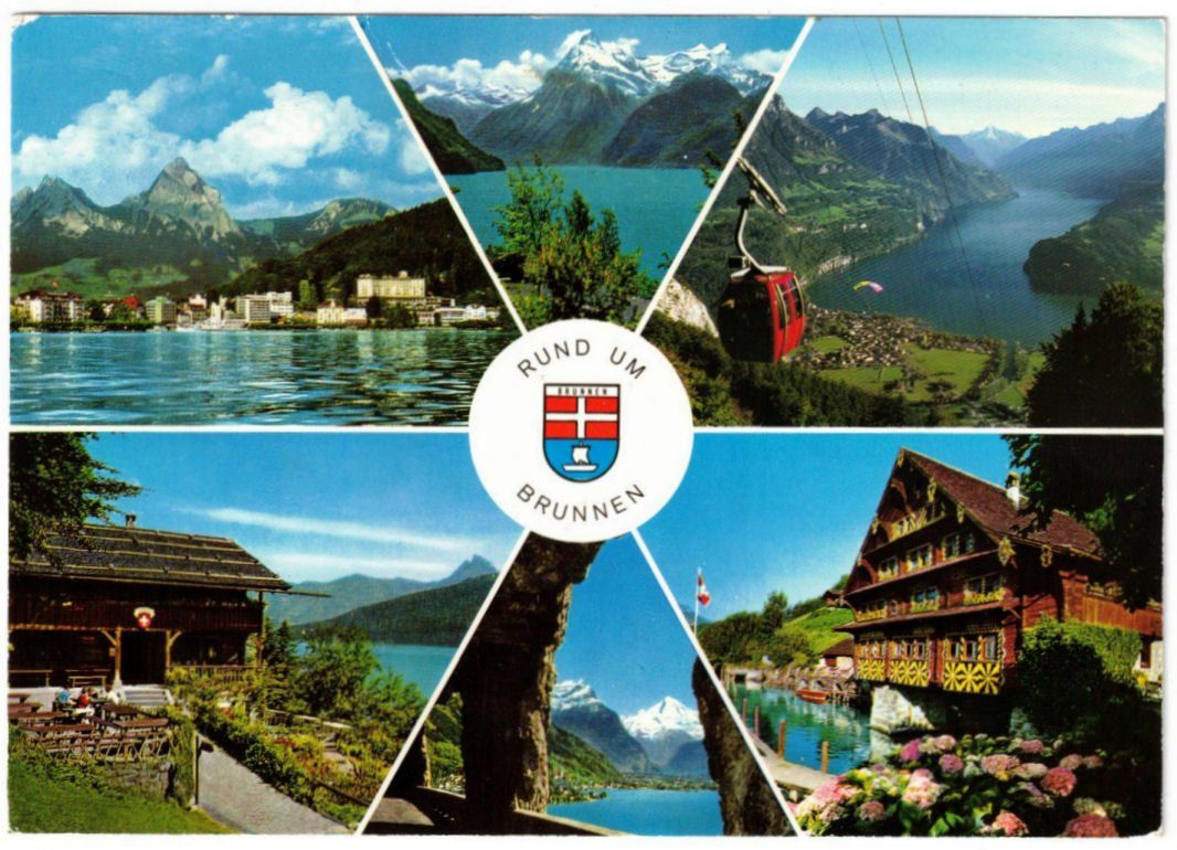 Cartes postales: Brunnen - 6 Bild AK – D'occasion à Binningen par Mountainrider