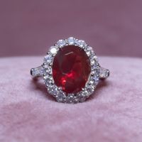 Bague Rouge Rubis Impérial
