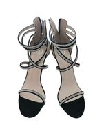 Neuwertige Stilettos in Schwarz mit Strasssteinen Gr. 37