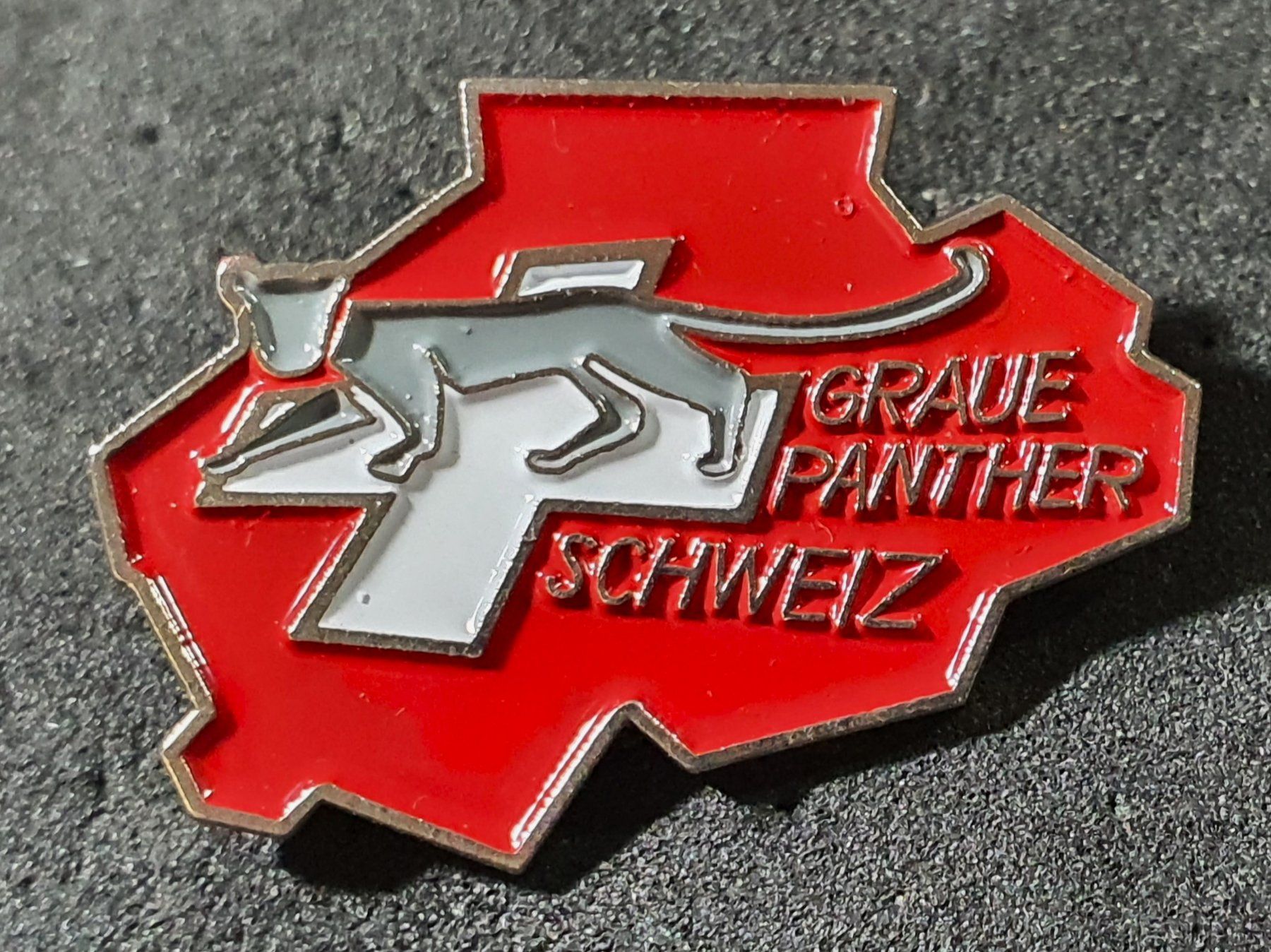 Placchette & Badge: U972 - Pin Partei Graue Panther Schweiz – Usato da Reinach BL venduto da Boston-Verkauf 1