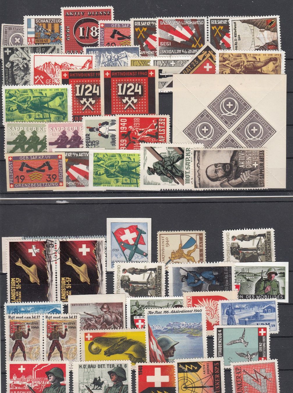 Tous les timbres: Diverse Soldatenmarken 4 Steckkarten Kat.??? – D'occasion à Herrliberg par Lfrifda