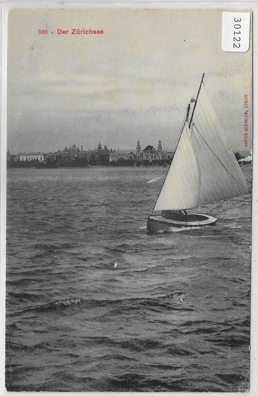 Cartoline postali: Der Zürichsee - Segelboot – Usato da Ettingen venduto da Kartenplanet
