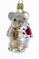 Weihnachtskugel - Glasornament "Maus - Weihnachtsmaus"