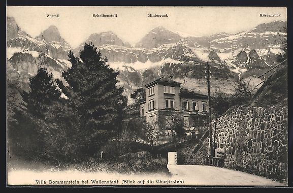 Cartes postales: Wallenstadt, Villa Bommerstein mit Stras – D'occasion à Berlin par bartko-reher