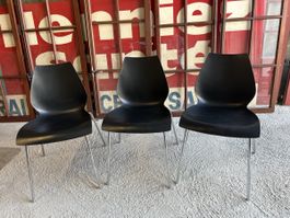 Lot de 3 chaises Kartell Maui, Vico Magistretti🖤🇮🇹