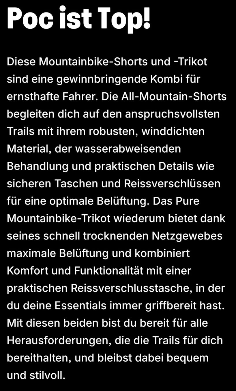 Poc Pantaloni: POC Short Infinite All-mountain Herren Grösse L – Nuovo (secondo la descrizione) da Seewis-Schmitten venduto da Wurf 5