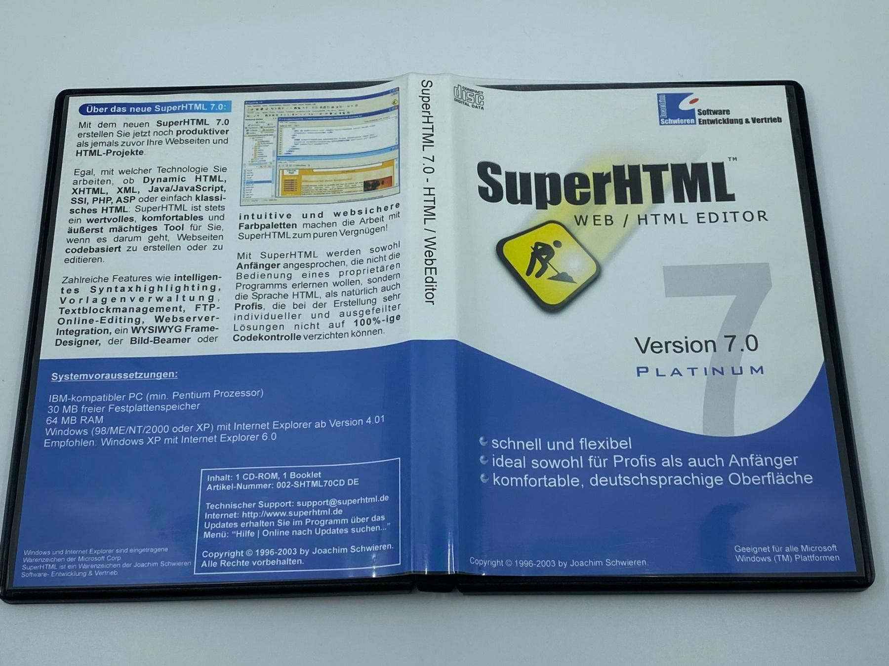 Software: SuperHTML Version 7.0 Platinum für Windows – Usato da Langwiesen venduto da Restposten-24