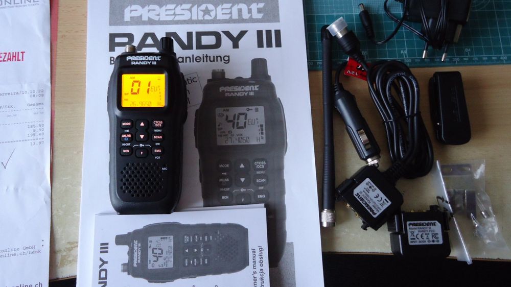 President Randy III CB Funkgerät, neuwertig mit Zubehör (Gebraucht) in ...