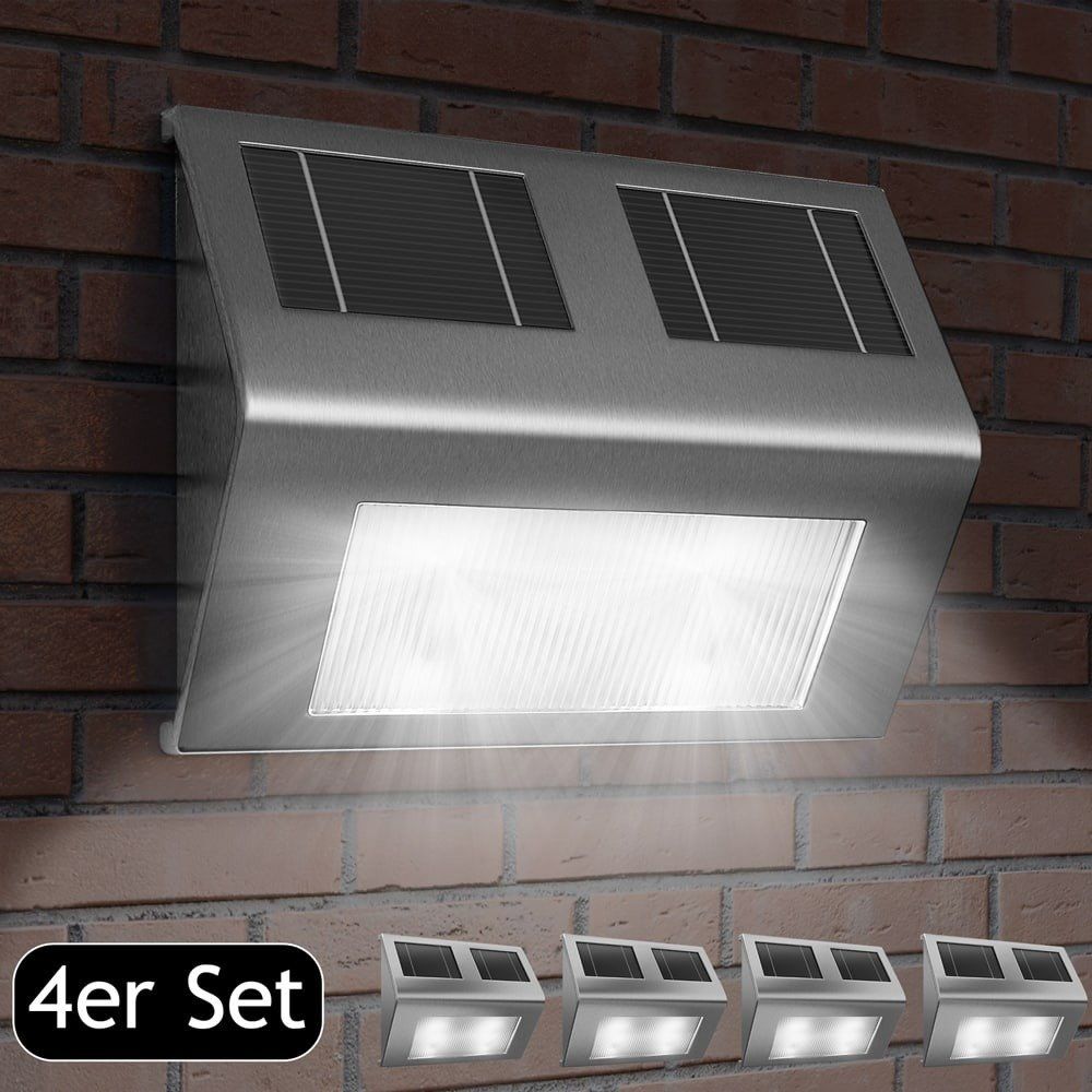 Dispositivi a energia solare: 4 LED Solar aus Edelstahl – Nuovo e nell'imballaggio originale da Winterthur venduto da aredo 1