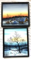 2er Set - Naive Hinterglasmalerei Winter – Fabris & Jakić