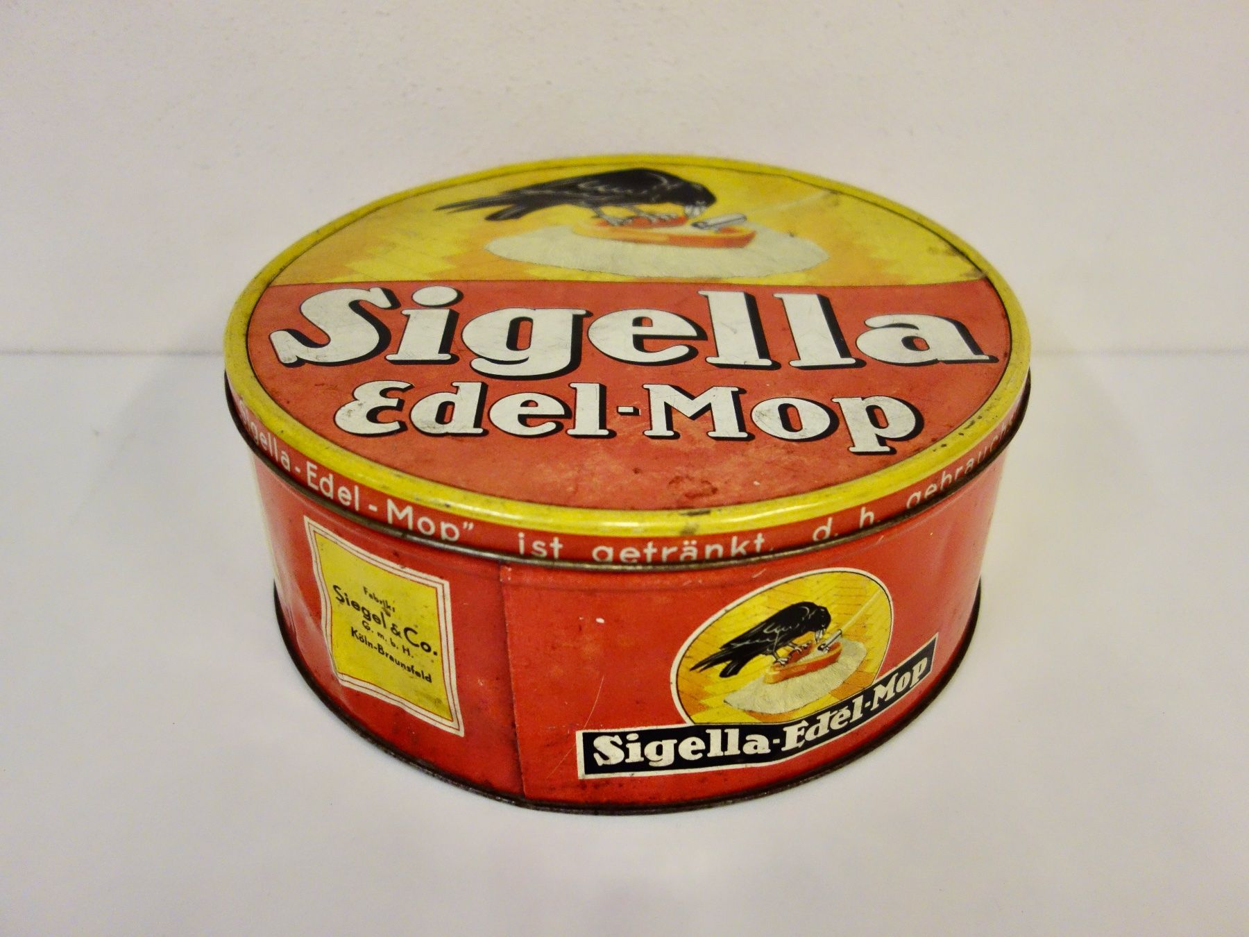 Alle Dekorationen: alte Blechdose Dose Blech SIGELLA EDEL - MOP – Gebraucht aus Kerzers von bottlesandboxes