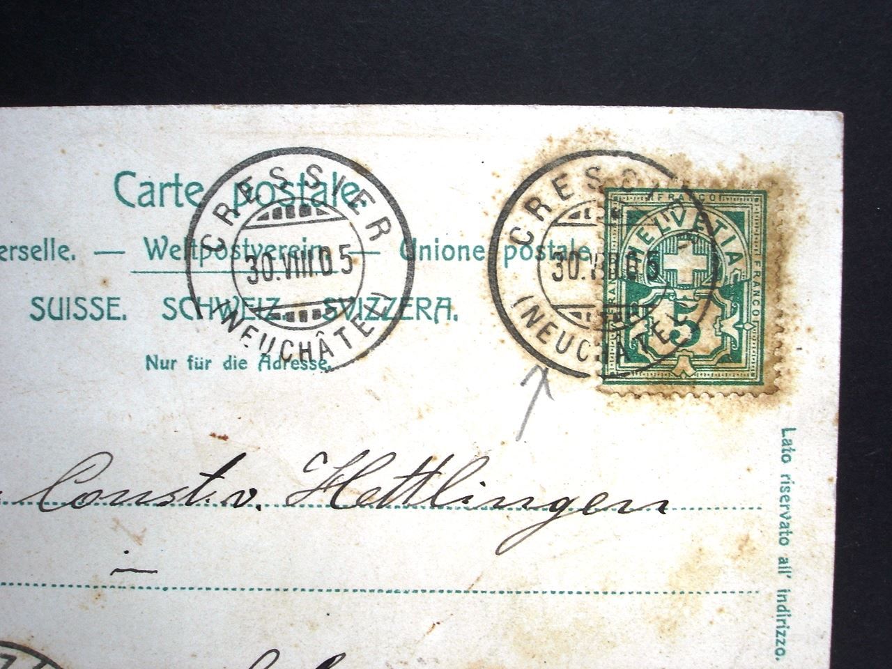 Cartoline postali: CRESSIER Guggenheim Nr. 809 – Usato da Jona venduto da philajona 1