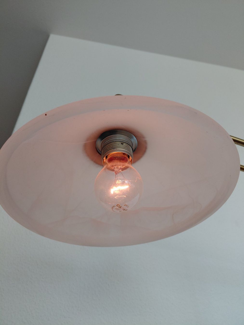 Lampade: Stehlampe Messing mit Glasschirm – Usato da Schinznach Dorf venduto da Sammleri 2