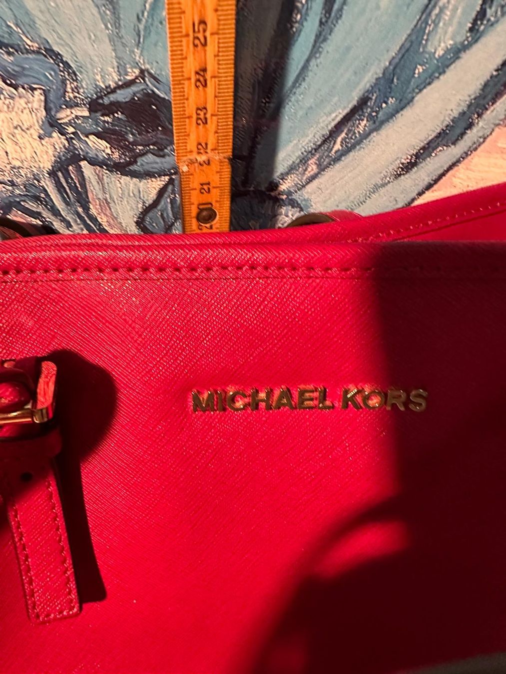 Michael Kors Borse da donna: Michael Kors Red Leather Tote Bag - Stylish & Spacious – Usato da Lausanne venduto da vas_mbk2 5