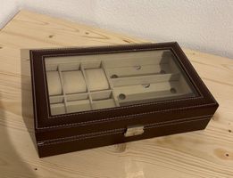 Boite rangement montres bijoux simili cuir