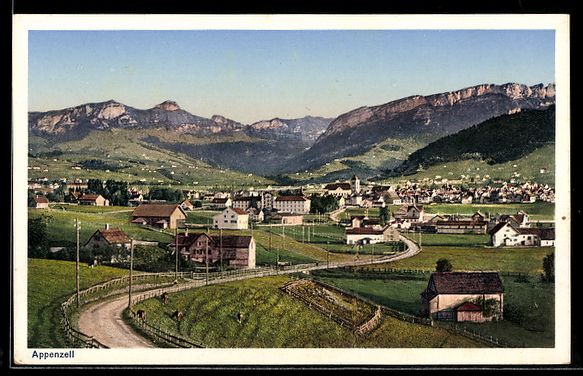 Cartoline postali: AK Appenzell, Gesamtansicht – Usato da Berlin venduto da bartko-reher