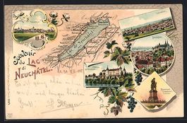 Litho Neuchatel, Chateau de Grandson, Mo