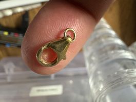 1 Stück Karabinerverschlüsse – 925 Sterling Silber Vergoldet