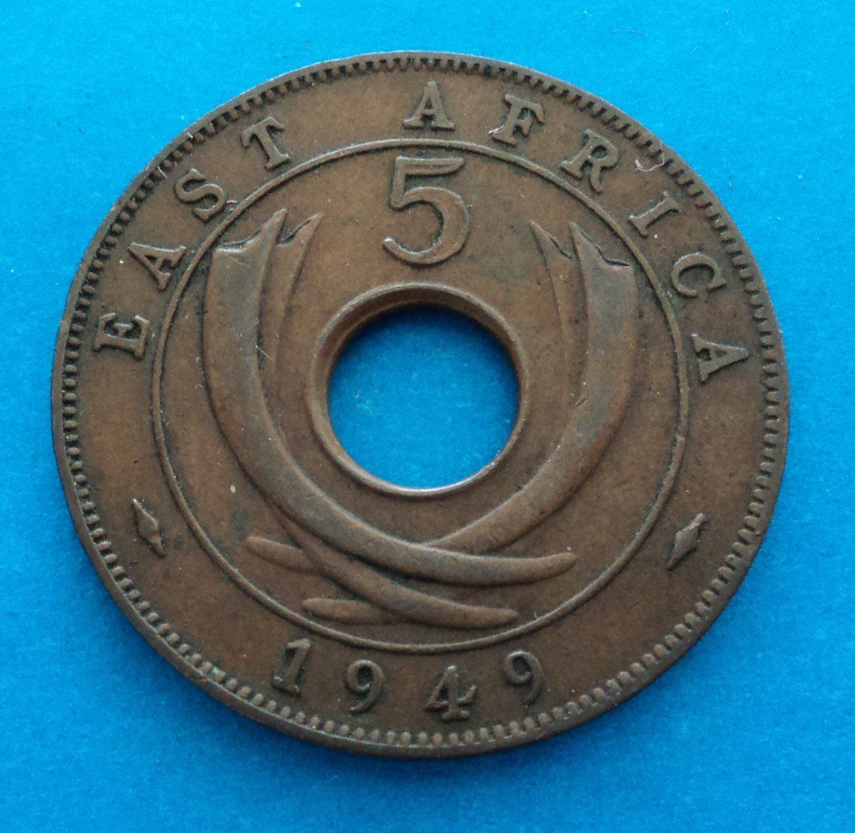 Tutti le monete: Britisch-Ostafrika: 5 Cents 1949, SS – Usato da Basel venduto da maripas17 1