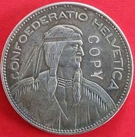 5 Franken Schweiz "Indianer" Replica/Kopie
