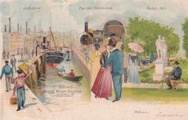 Neuchâtel  NE  -  Grand Bazar Parisien  /  Train   ca. 1900