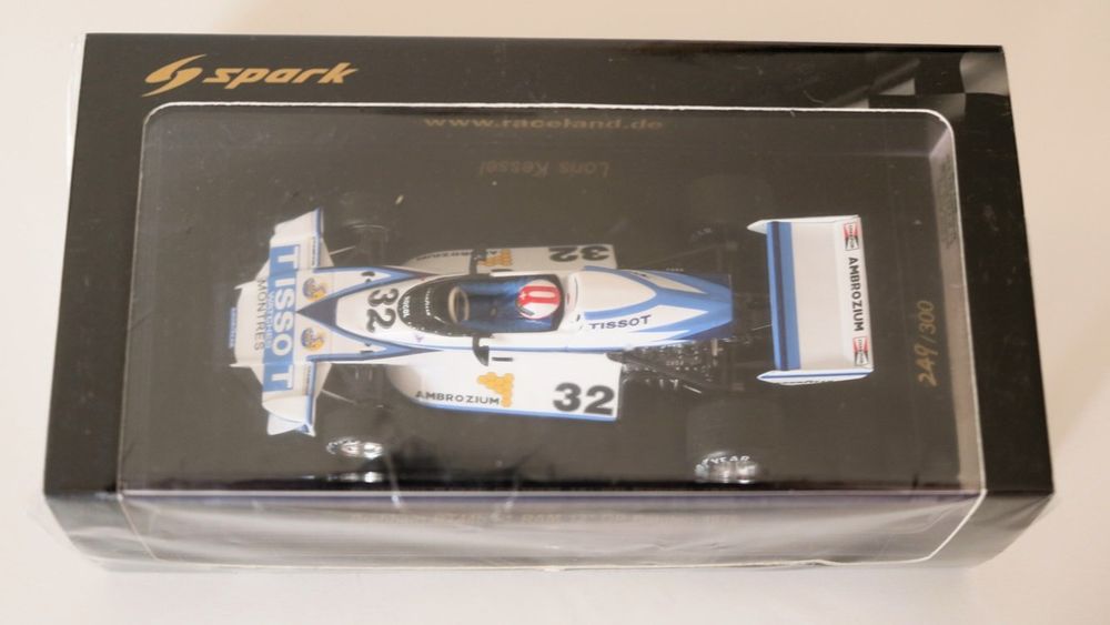 Spark S7096 Brabham BT44B – Bob Evans, GP Angleterre 1976, 1/43, Prévente
