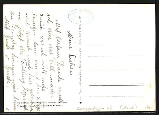 Cartoline postali: AK Campocologno, Orstansicht mit Kirche – Usato da Berlin venduto da bartko-reher 1