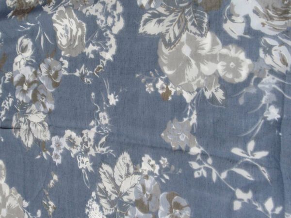 Foulards, Tücher & Schals: SCHAL BLAU MIT BLUMEN – Neu (gemäss Beschreibung) aus Honau von sainj 1