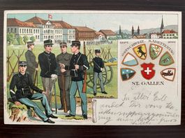 ST. GALLEN Ostschweiz. Kadettentag 1899, LITHO