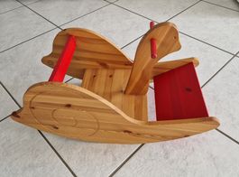 Schaukelschnecke Holz rot Natur guter Zustand