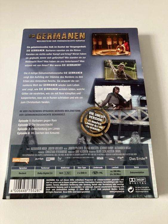 Die Germanen (DVD) Meilensteine der Frühgeschichte Europas (Gebraucht
