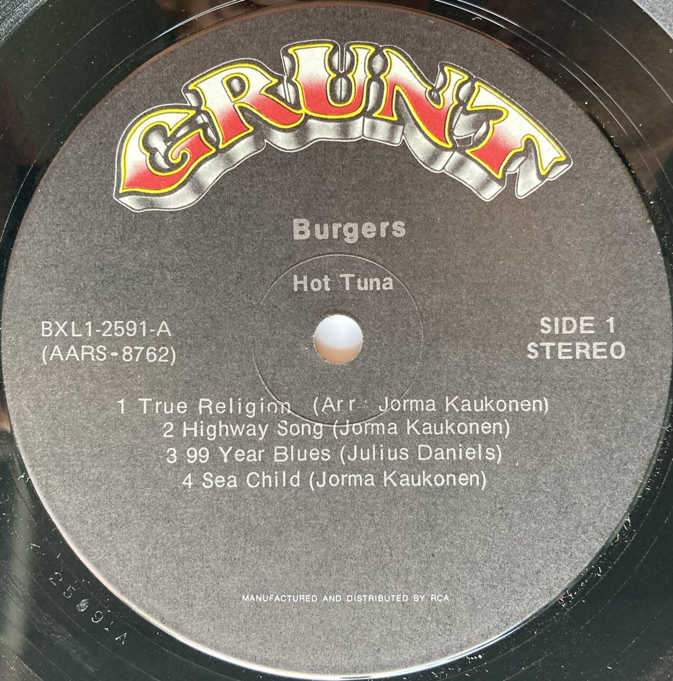 Dischi in vinile: HOT TUNA - BURGERS – Usato da Bottens venduto da hotter-than-hell 2