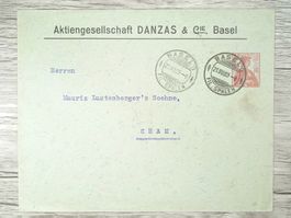 TR10 Enveloppe + Timbre Suisse 1909